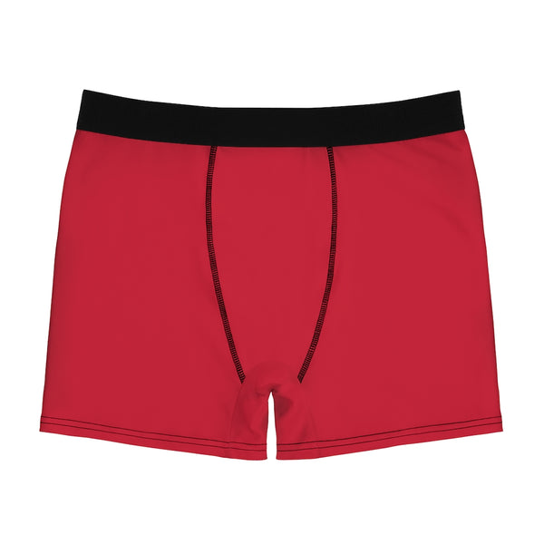 Berry Red Men's Boxer Briefs, Solid Color Basic Simple Sexy Underwear For Men-All Over Prints-Printify-Heidi Kimura Art LLC