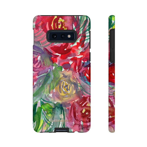 Red Roses Phone Case, Floral Print Tough Designer Phone Case -Made in USA-Phone Case-Printify-Samsung Galaxy S10E-Glossy-Heidi Kimura Art LLC