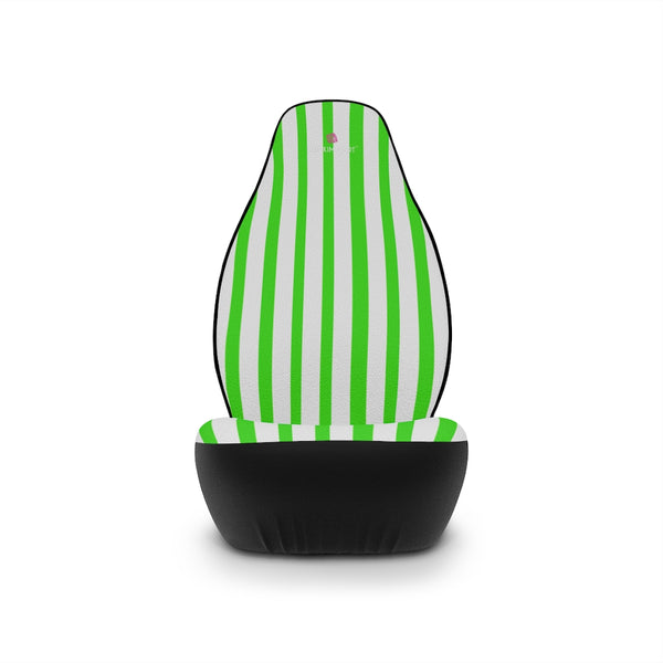 Green Striped Car Seat Covers, White and Green Vertically Striped 2-Pcs Set (48.03" × 18.50") Light Blue Stripes Car Seat Covers, Best Car Accessories Essential Premium Quality Best Soft Luxury Car Seat - 2 Pack For Your Car Seat Protection, Car Seat Protectors, Designer Car Seat Accessories, Pair of 2 Front Seat Covers, Custom Seat Covers, Luxury Car Seat Covers, Best Car Seat Covers