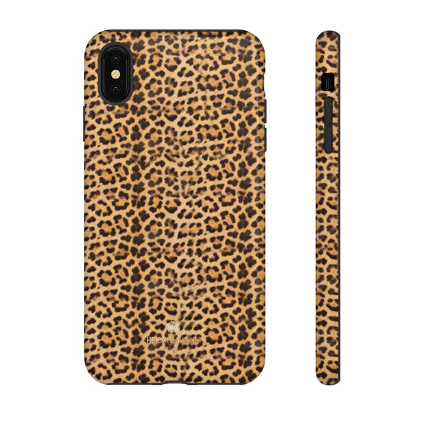 Leopard Animal Print Tough Cases, Designer Phone Case-Made in USA-Phone Case-Printify-iPhone XS MAX-Glossy-Heidi Kimura Art LLC
