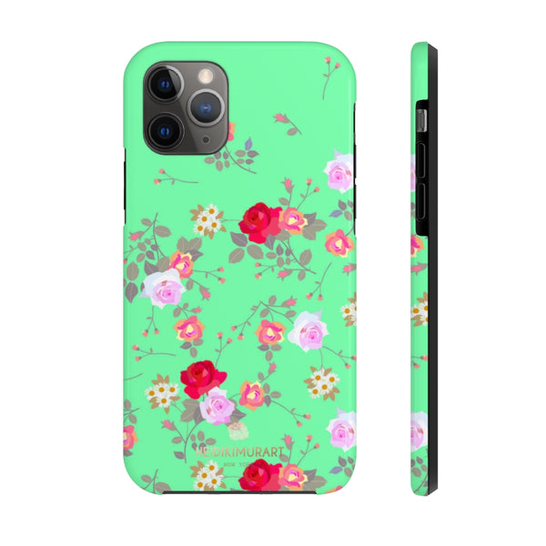 Blue Rose Floral  Print Phone Case, Case Mate Tough Phone Cases-Made in USA - Heidikimurart Limited 