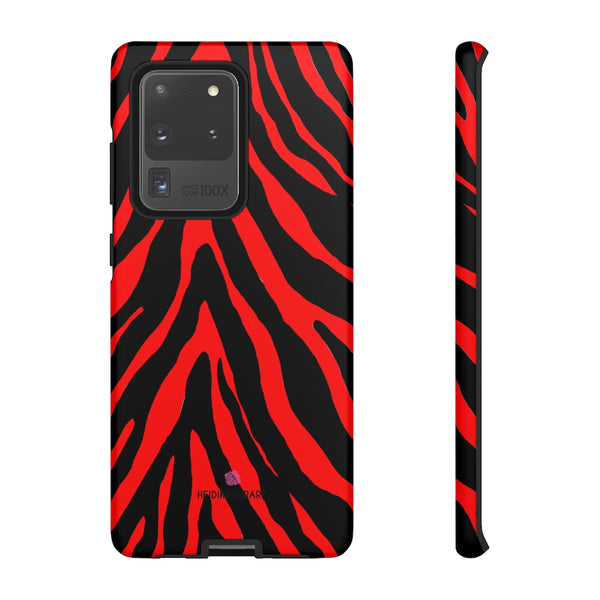 Red Zebra Designer Tough Cases, Animal Print Best Case Mate iPhone Samsung Case-Made in USA - Heidikimurart Limited 