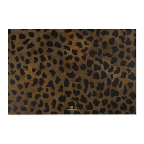Brown Cheetah Animal Print Designer 24x36, 36x60, 48x72 inches Area Rugs - Printed in USA-Area Rug-72" x 48"-Heidi Kimura Art LLC