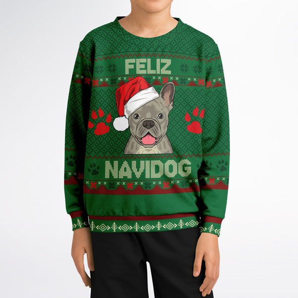 French Bulldog Kid's Christmas Sweatshirt