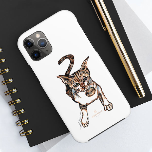 Cat Phone Case, Peanut Meow Cat Designer Case Mate Tough Phone Cases-Printed in USA - Heidikimurart Limited 