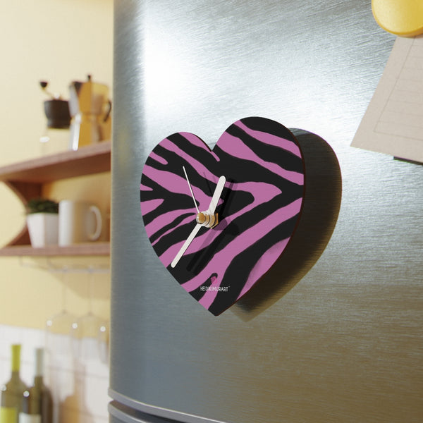 Pink Zebra Print Fun Wall Clocks