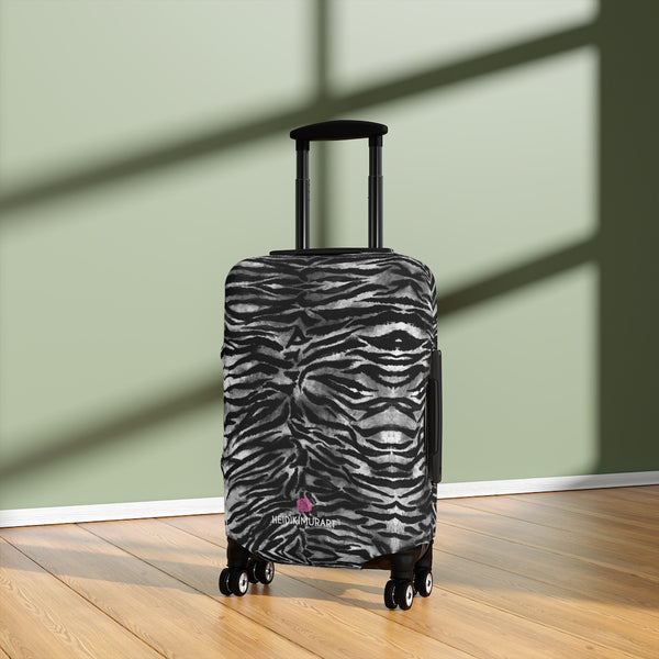 Grey Tiger Striped Luggage Cover
