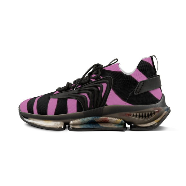 Pink Zebra Men's Shoes, Best Zebra Animal Print Designer Comfy Men's Mesh Sports Sneakers