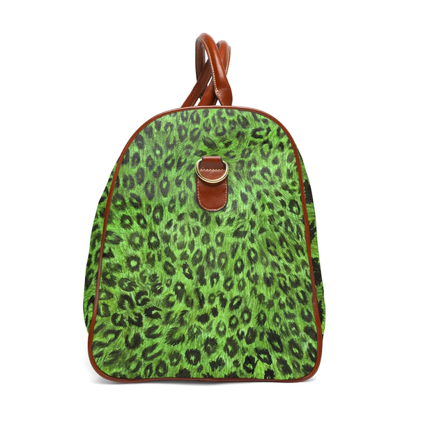 Green Leopard Waterproof Travel Bag