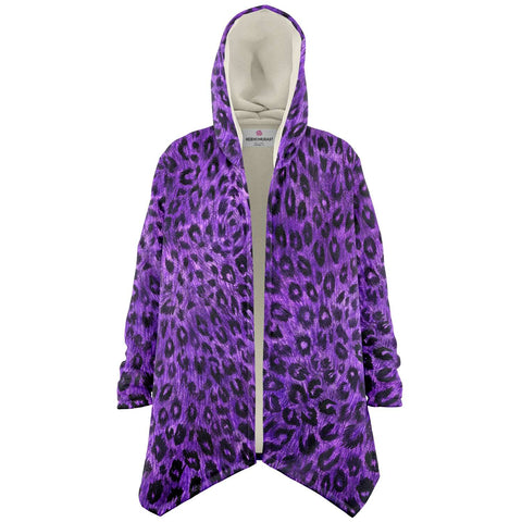 Purple Leopard Print Unisex Jacket - Heidikimurart Limited 