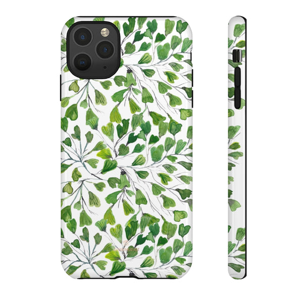 Green Maidenhair Fern Tough Cases, Leaf Print Phone Case-Phone Case-Printify-iPhone 11 Pro Max-Glossy-Heidi Kimura Art LLC