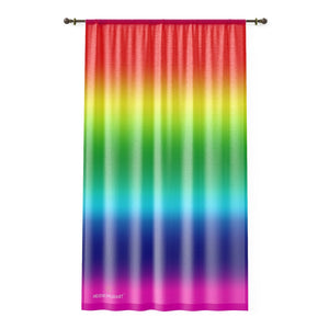 Rainbow Ombre Print Window Curtain