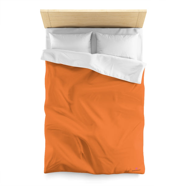 Light Orange Color Duvet Cover,  Solid Color Best Microfiber Duvet Cover