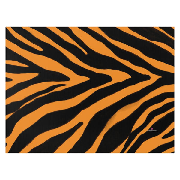 Zebra Animal Print Dornier Rug, Bright Orange and Black Zebra Stripes Animal Print Woven Indoor Carpet For Home or Office, Modern Basics Essential Premium Best Designer Durable Woven Skid-Resistant Premium Polyester Indoor Carpet Area Rug - Printed in USA (Size: 20"x32"(1'-8"x2'-8"), 35"×63"(2'-11"x5'-3"), 63"×84"(5'-3"x7'-0"))