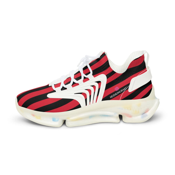 Red Striped Print Men's Shoes, Modern Minimalist Stripes Print Best Comfy Men's Mesh-Knit Designer Premium Laced Up Breathable Comfy Sports Sneakers Shoes (US Size: 5-12)&nbsp;Mesh Athletic&nbsp;Shoes, Mens Mesh Shoes,&nbsp;Mesh Shoes Men,&nbsp;Men's Classic Low Top Mesh Sneaker, Men's Breathable Mesh Shoes, Mesh Sneakers Casual Shoes&nbsp;