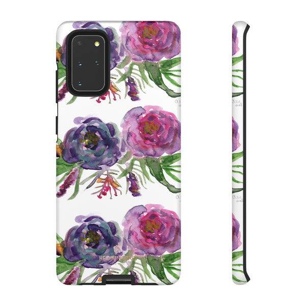 Pink Floral Print Phone Case, Roses Tough Designer Phone Case -Made in USA-Phone Case-Printify-Samsung Galaxy S20+-Matte-Heidi Kimura Art LLC