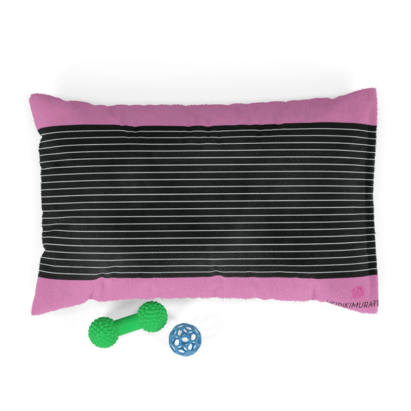 Pink Black Striped Pet Bed - Heidikimurart Limited 