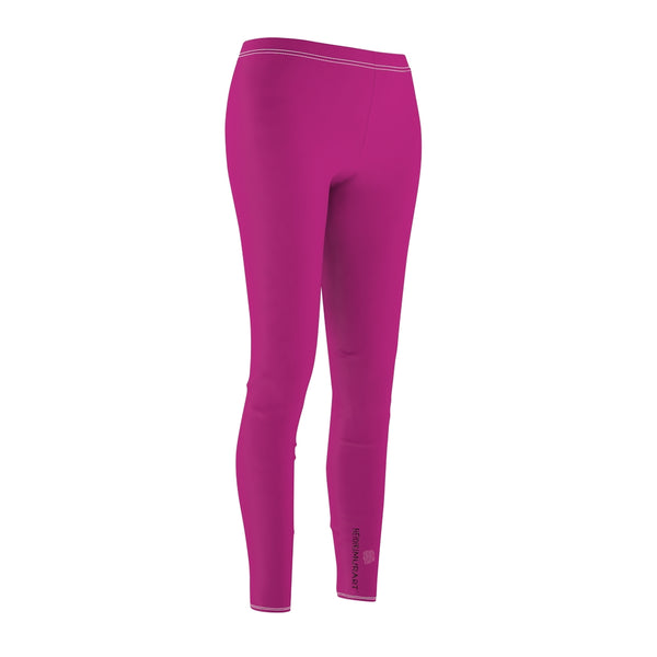 Hot Pink Color Casual Leggings