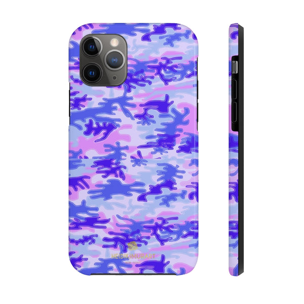 Cute Purple Camo iPhone Case, Pink Army Camouflage Case Mate Tough Phone Cases-Phone Case-Printify-iPhone 11 Pro-Heidi Kimura Art LLC Cute Purple Camo iPhone Case, Pink Best Camouflage Army Military Print Sexy Modern Designer Case Mate Tough Phone Case For iPhones and Samsung Galaxy Devices-Printed in USA