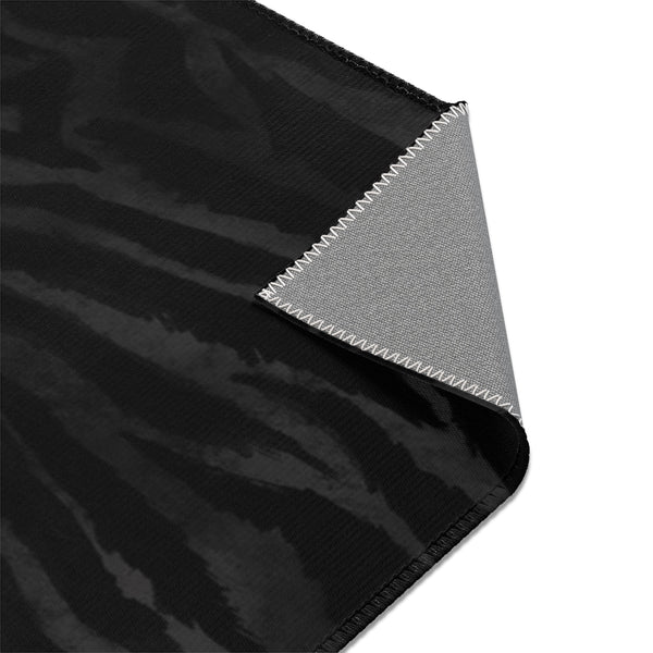 Black Tiger Stripe Carpet, Black Tiger Stripe Animal Print Designer 24x36, 36x60, 48x72 inches Machine Washable Area Rugs/ Carpet-Printed in the USA Black Tiger Stripe Animal Print Designer 24x36, 36x60, 48x72 inches Area Rugs - Printed in USA-Area Rug-Heidi Kimura Art LLC 