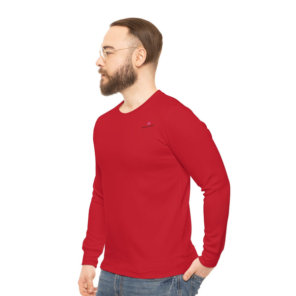 Red Color Lightweight Men's Sweatshirt, Dark Red Men's Shirt