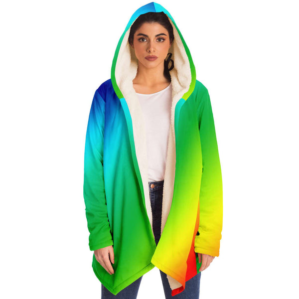 Rainbow Ombre Unisex Cloak-Microfleece Cloak - AOP-Subliminator-Heidi Kimura Art LLC
