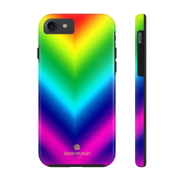 Chevron Rainbow Print Phone Case, Gay Pride Case Mate Tough Phone Cases-Made in USA - Heidikimurart Limited 
