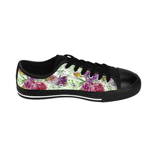 Flower Rose Printed Women's Sneakers