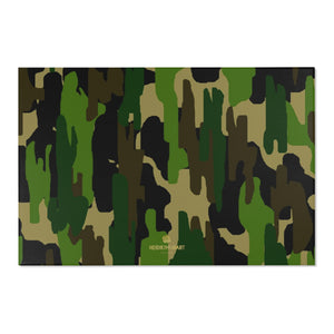 Camouflage Military Army Print Designer 24x36, 36x60, 48x72 inches Area Rugs - Printed in USA-Area Rug-72" x 48"-Heidi Kimura Art LLC