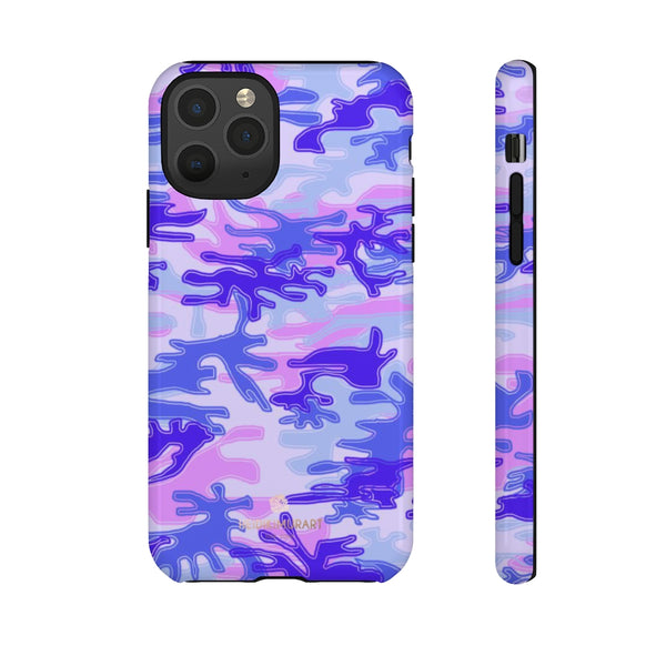 Pastel Purple Camouflage Phone Case, Army Military Print Tough Designer Phone Case -Made in USA-Phone Case-Printify-iPhone 11 Pro-Glossy-Heidi Kimura Art LLC