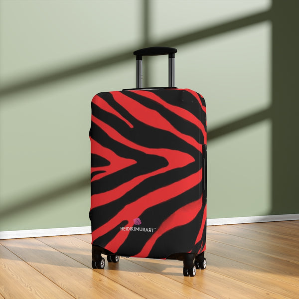 Red Zebra Print Luggage Cover