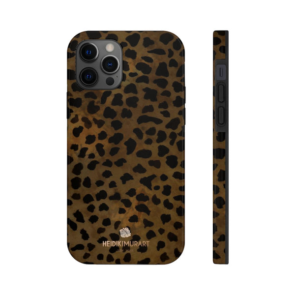 Brown Cheetah Animal Print Phone Case, Animal Print Case Mate Tough Phone Cases-Made in USA