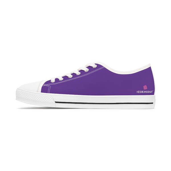 Dark Purple Best Ladies' Sneakers, Solid Purple Color Women's Low Top Sneakers (US Size: 5.5-12)