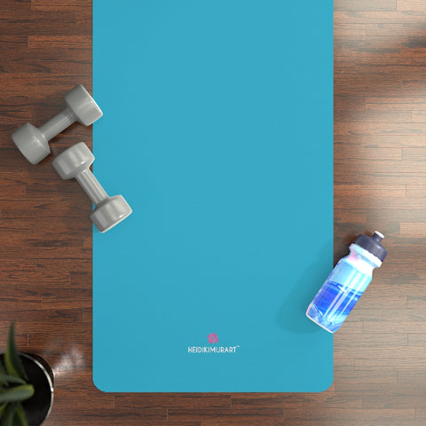 Sky Blue Rubber Yoga Mat - Printed in USA (Size: 24” x 68”)