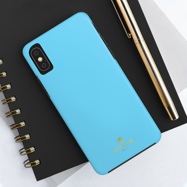 Blue Solid Color Phone Case, Modern Case Mate Tough Phone Cases-Made in USA - Heidikimurart Limited 