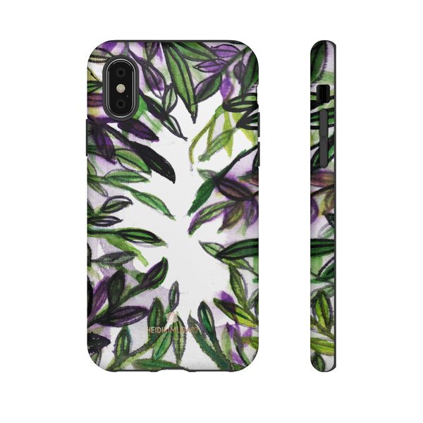 Tropical Leave Print Tough Cases, Designer Phone Case-Made in USA-Phone Case-Printify-iPhone X-Matte-Heidi Kimura Art LLC