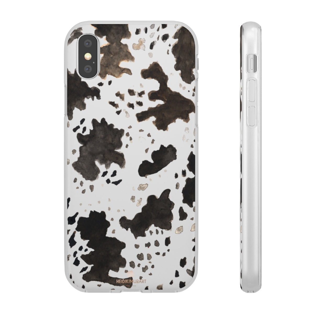 Cow Print Slim Flexible Wireless Charging Friendly iPhone Samsung Flexi Phone Cases-Phone Case-iPhone X-Heidi Kimura Art LLC