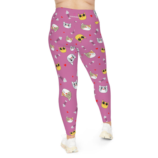 Pink Cat Lover's Tights, Best Women's Plus Size Leggings