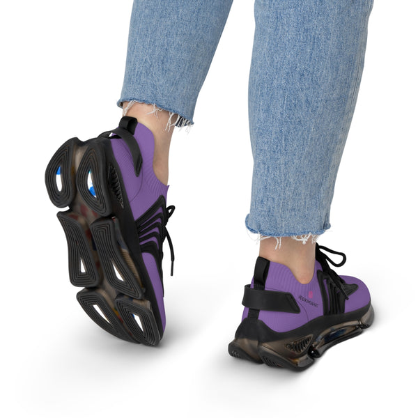 Light Purple Women's Mesh Sneakers, Solid Light Purple Color Mesh Sneakers For Women (US Size: 5.5-12)