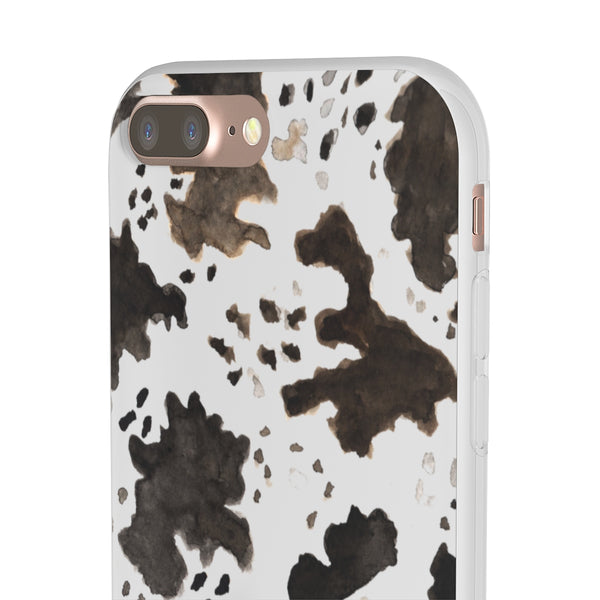 Cow Print Slim Flexible Wireless Charging Friendly iPhone Samsung Flexi Phone Cases-Phone Case-Heidi Kimura Art LLC