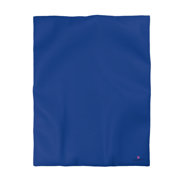 Dark Blue Color Duvet Cover,  Solid Color Best Microfiber Duvet Cover