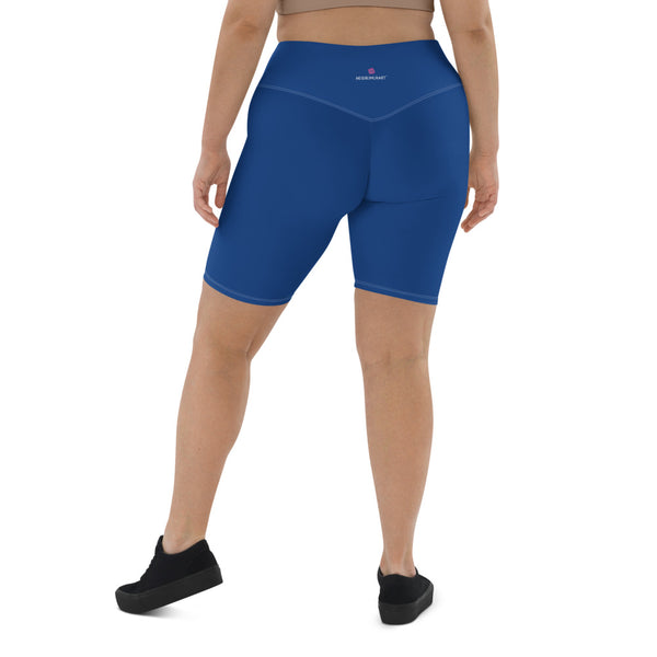 Navy Blue Solid Color Biker Shorts, Blue Women's Biker Shorts, Premium Biker Shorts For Women-Made in EU/MX (US Size: XS-3XL) Women's Athletic Shorts, Cycling Shorts For Women, Bike Shorts, Womens Bike Short