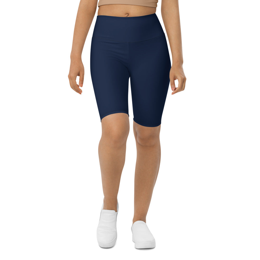 Navy Blue Solid Color Biker Shorts, Dark Blue Women's Biker Shorts, Premium Biker Shorts For Women-Made in EU/MX (US Size: XS-3XL) Women's Athletic Shorts, Cycling Shorts For Women, Bike Shorts, Womens Bike Short