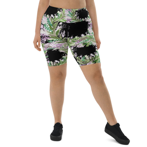 Black Lavender Women's Biker Shorts