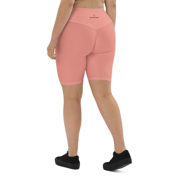 Pink Solid Color Biker Shorts, Pastel Light Pink Biker Shorts, Premium Biker Shorts For Women-Made in EU/MX (US Size: XS-3XL) Women's Athletic Shorts, Cycling Shorts For Women, Bike Shorts, Womens Bike Short