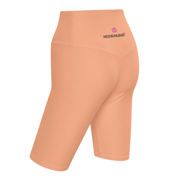 Nude Solid Color Biker Shorts, Solid Pastel Pink Color Biker Shorts, Premium Biker Shorts For Women-Made in EU/MX (US Size: XS-3XL) Women's Athletic Shorts, Cycling Shorts For Women, Bike Shorts, Womens Bike Short