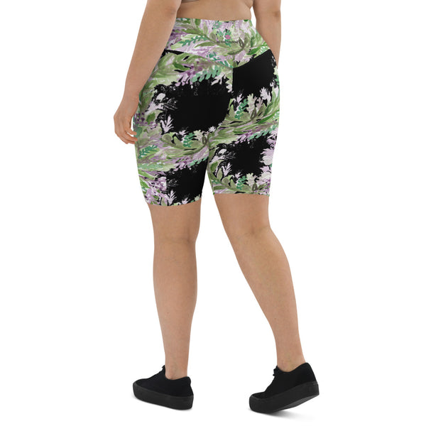 Black Lavender Women's Biker Shorts