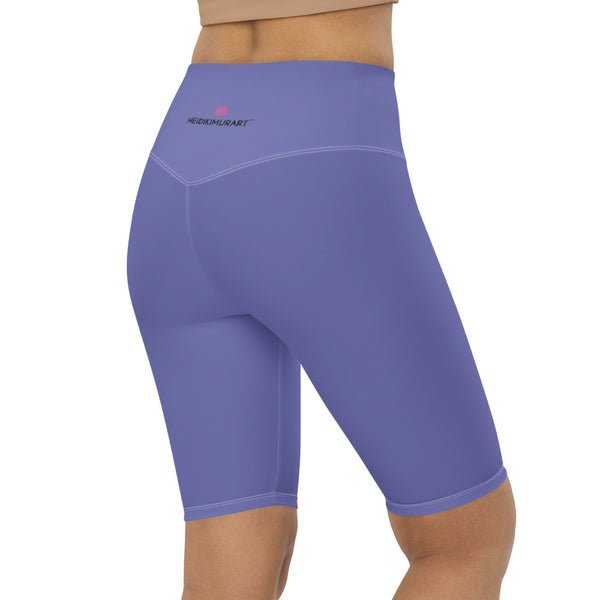 Pastel Purple Biker Shorts, Solid Color Light Purple Solid Colored Biker Shorts, Premium Biker Shorts For Women-Made in EU/MX (US Size: XS-3XL) Women's Athletic Shorts, Cycling Shorts For Women, Bike Shorts, Womens Bike Short