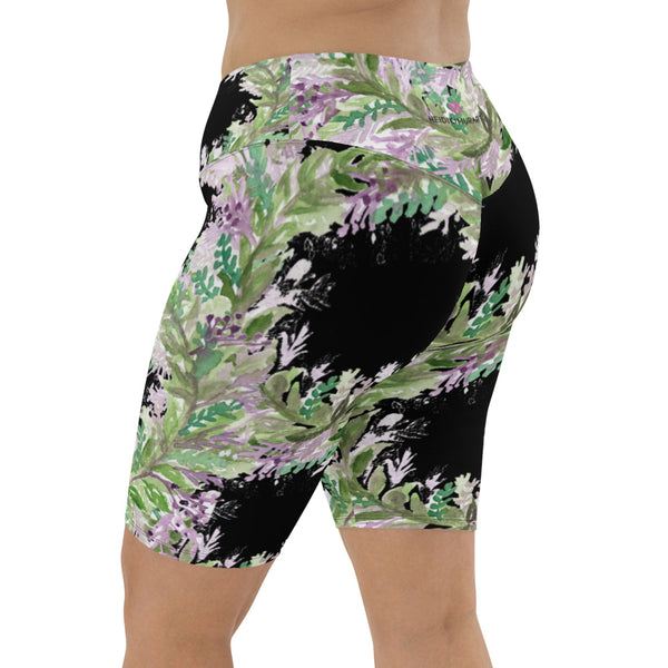 Black Lavender Women's Biker Shorts