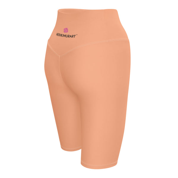 Nude Solid Color Biker Shorts, Solid Pastel Pink Color Biker Shorts, Premium Biker Shorts For Women-Made in EU/MX (US Size: XS-3XL) Women's Athletic Shorts, Cycling Shorts For Women, Bike Shorts, Womens Bike Short